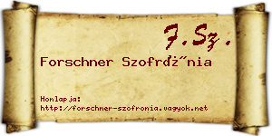 Forschner Szofrónia névjegykártya
